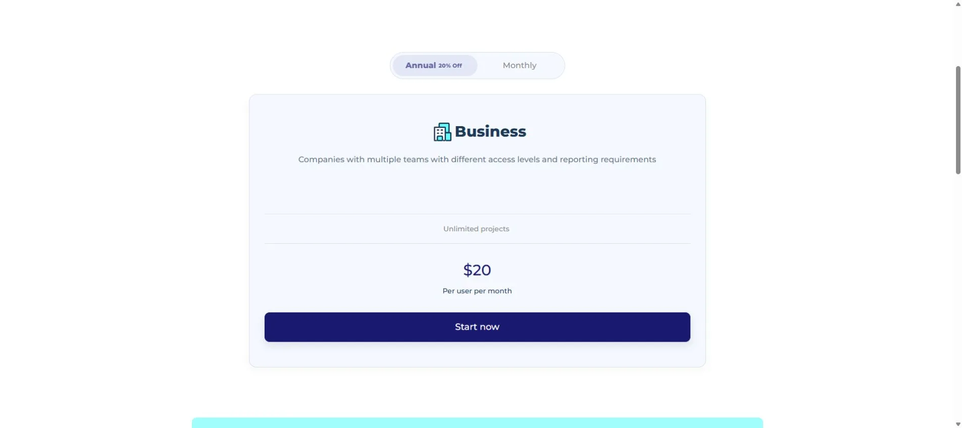 پلن سالانه Business در Taskulu