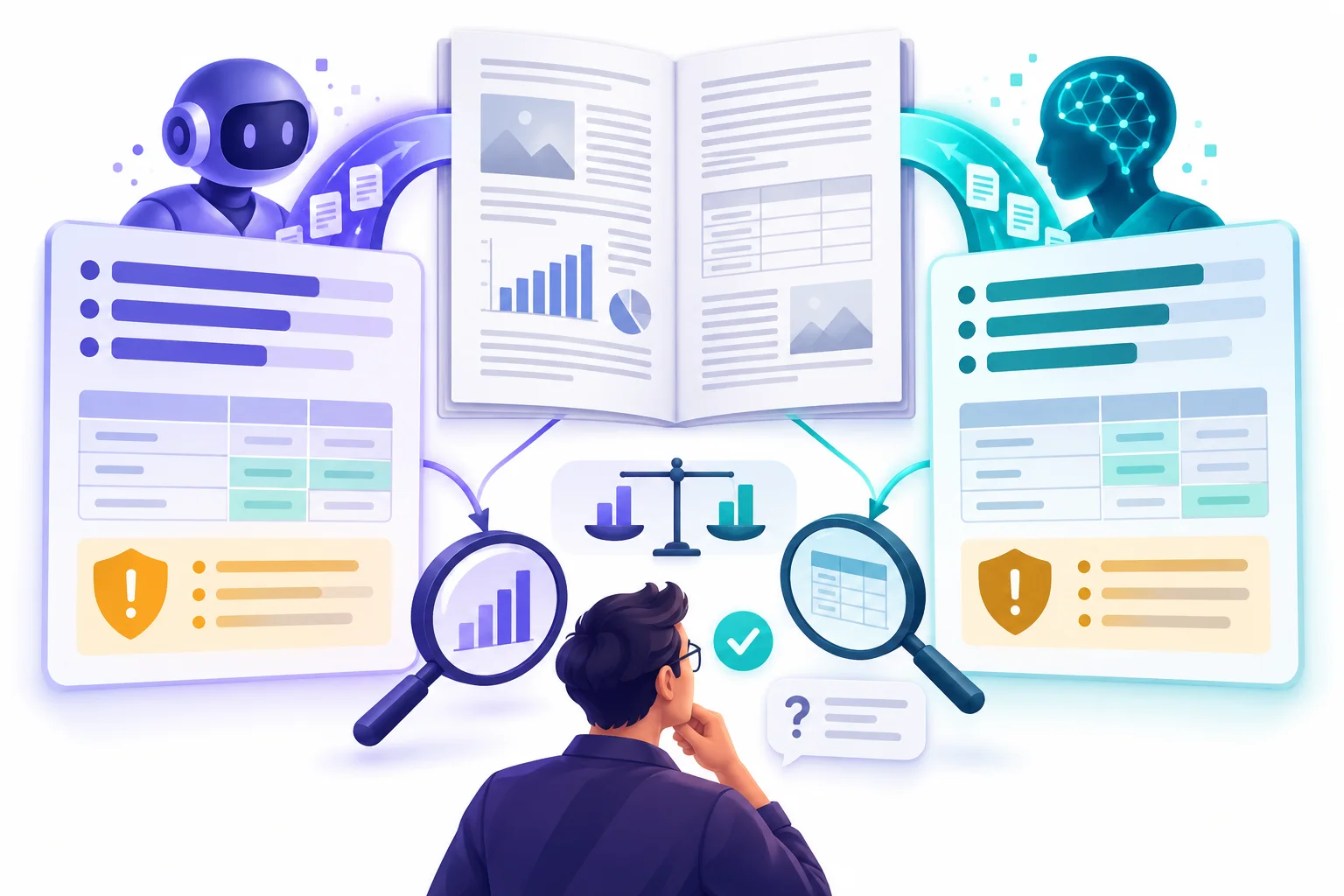 مقایسه دو خلاصه ساز هوش مصنوعی روی یک فایل PDF فارسی و جدول واقعیت ها