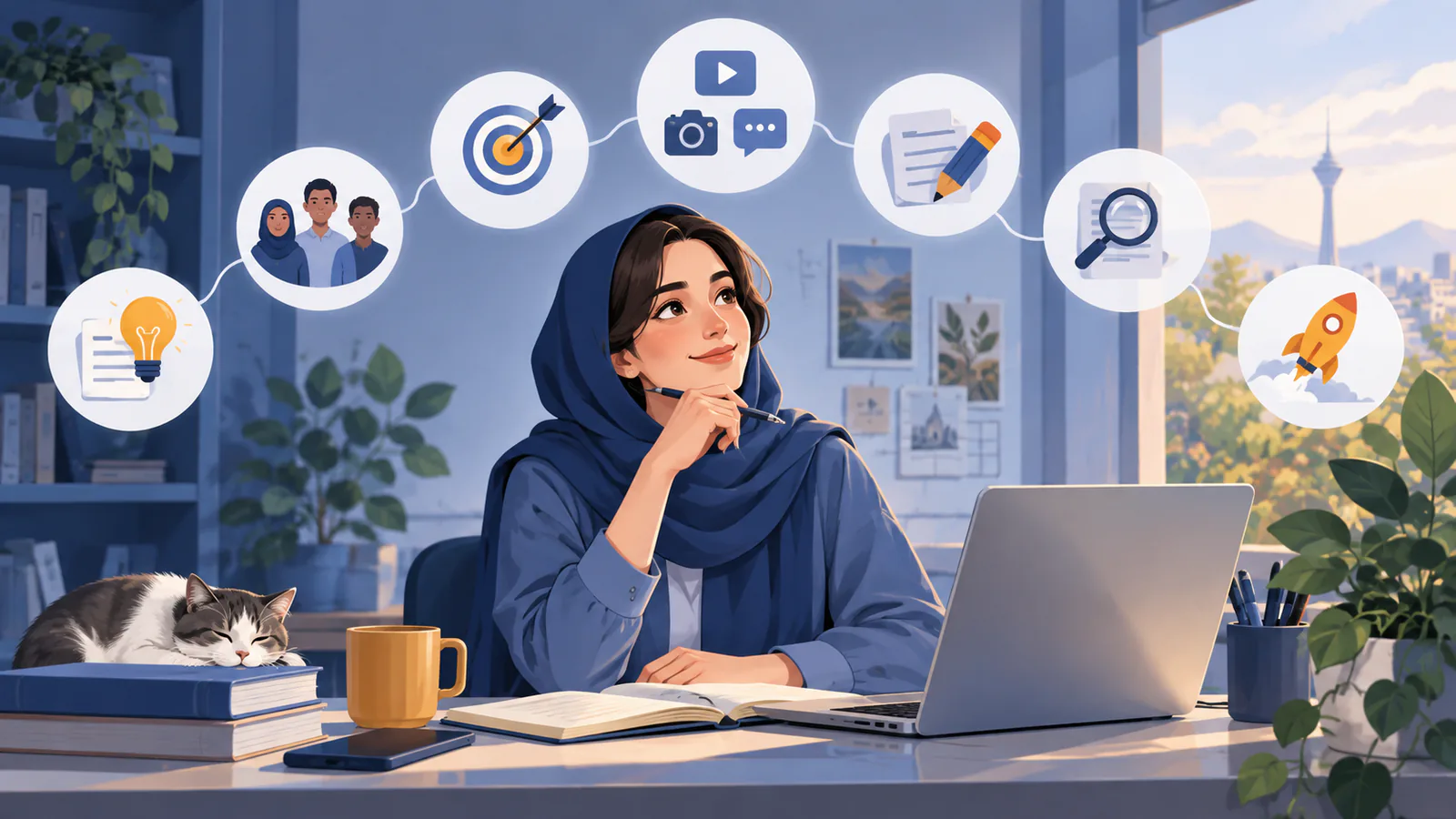 نمای کلی قالب برنامه تولید محتوا