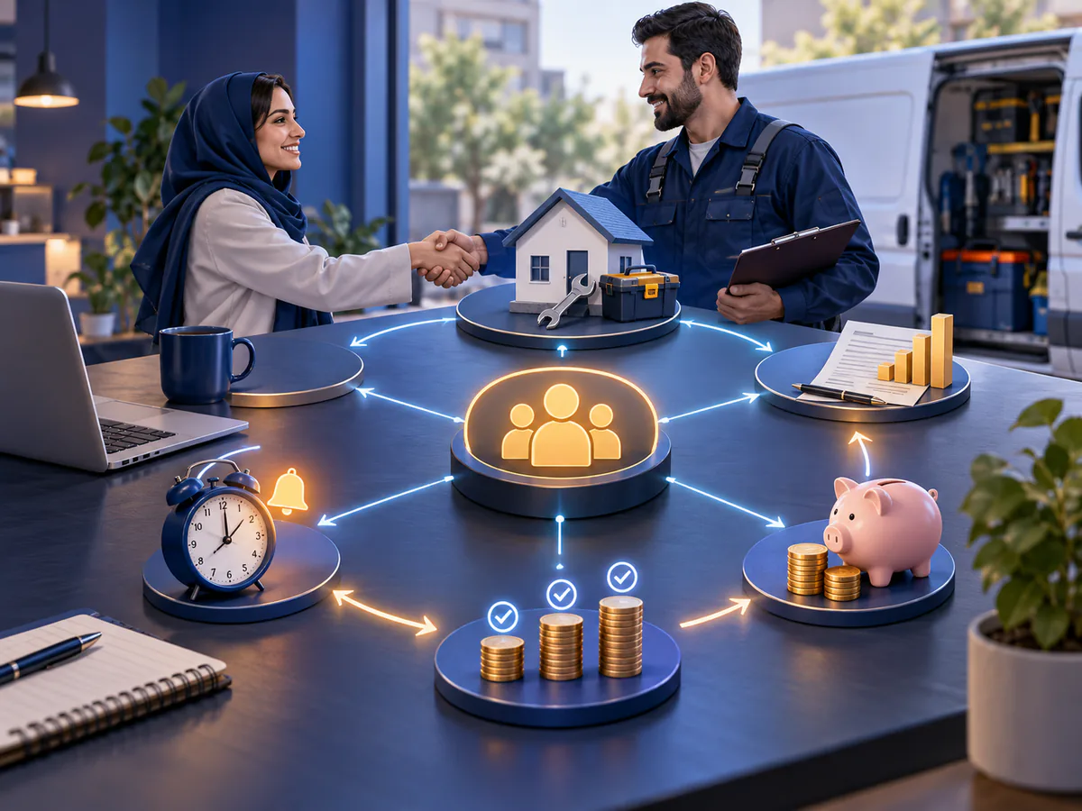 مفهوم ها و اجزای اصلی CRM شرکت خدماتی