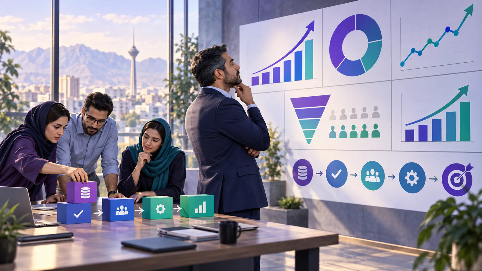 تصویر مفهومی گزارش فروش CRM