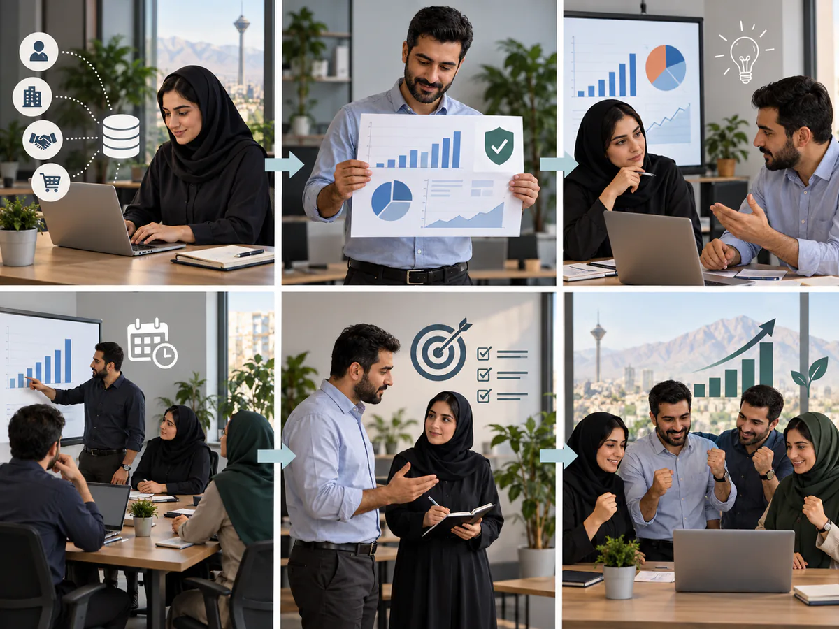 مسیر عملی اجرای گزارش فروش CRM
