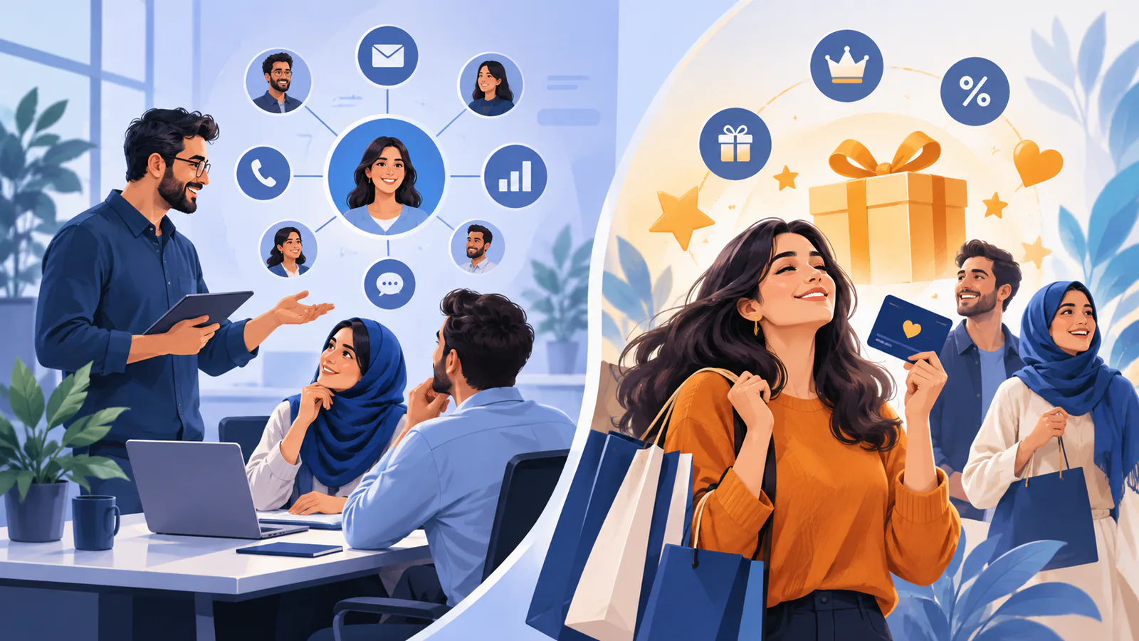 نمای کلی تفاوت CRM و باشگاه مشتریان