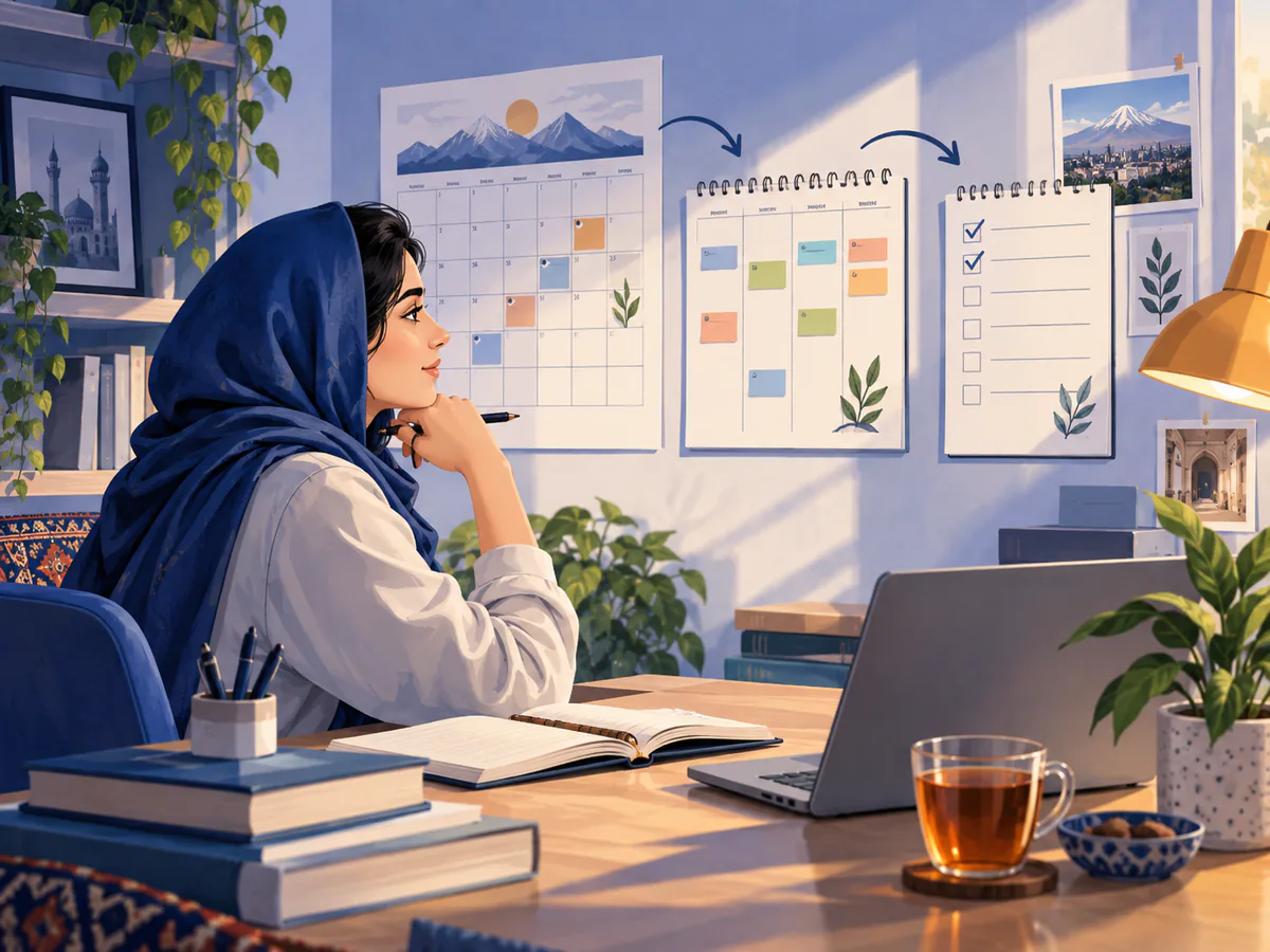 مفهوم ها و اجزای اصلی برنامه ریزی روزانه هفتگی و ماهانه