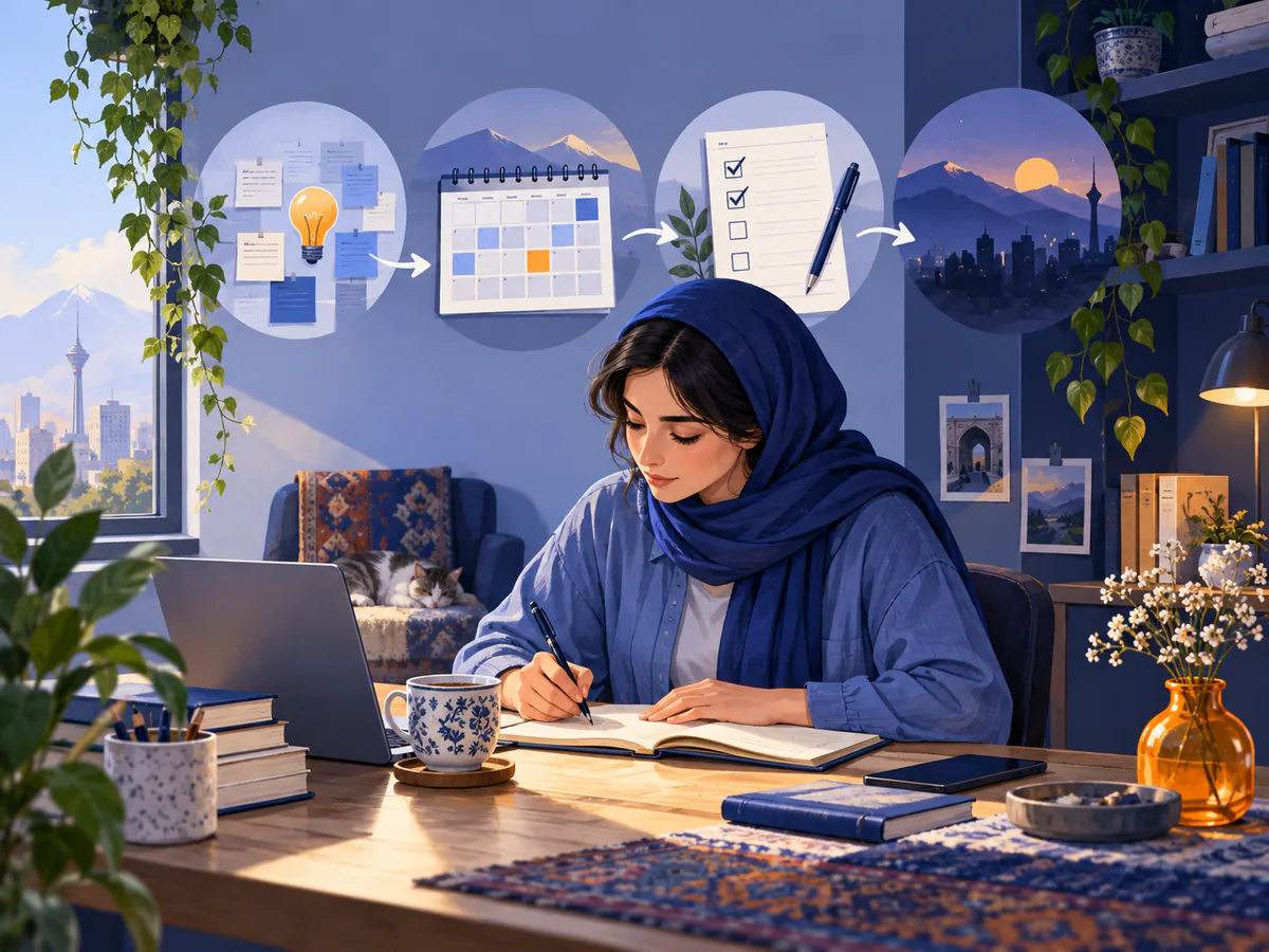 مسیر عملی اجرای برنامه ریزی روزانه هفتگی و ماهانه