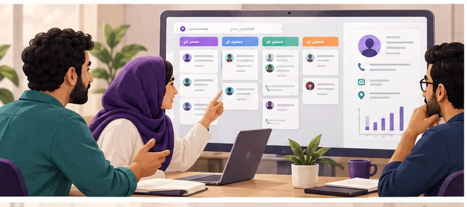 تصویر مفهومی CRM دیدار یا نوتوا؟ مقایسه امکانات و هزینه برای تیم‌های کوچک