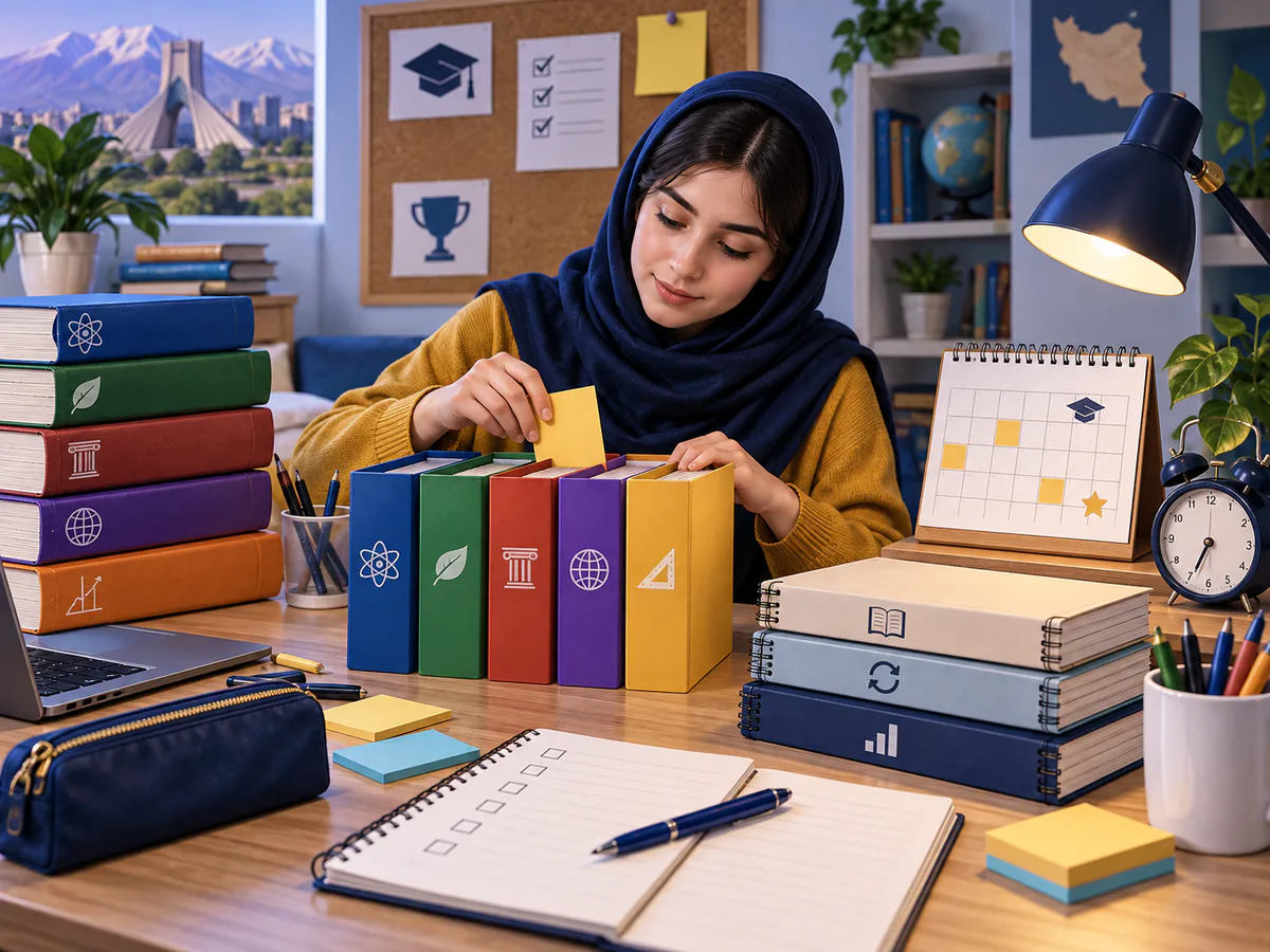 مفهوم ها و اجزای اصلی یادآوری امتحان و تکالیف