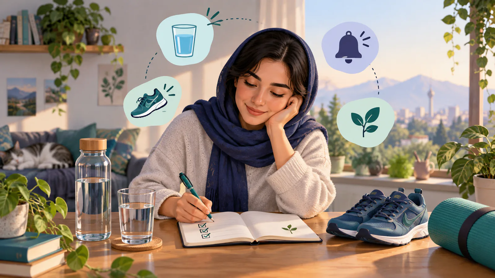 نمای کلی ردیابی عادت با یادآور