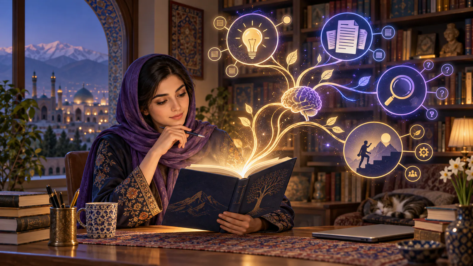تصویر مفهومی نقشه ذهنی برای کتاب