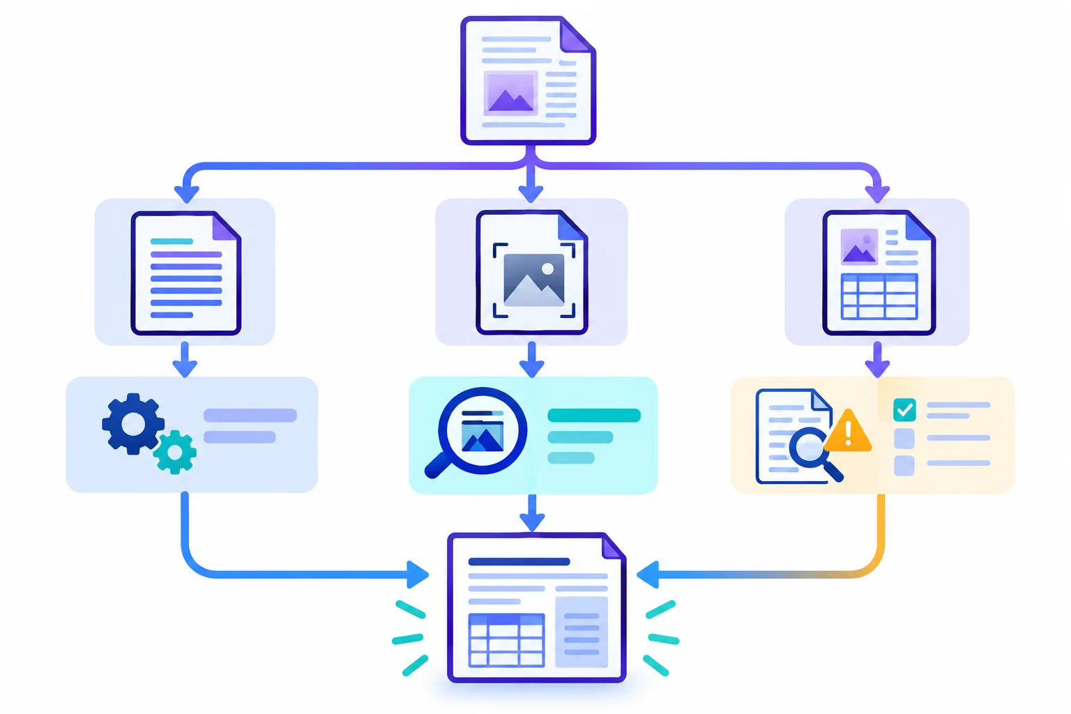 درخت تصمیم برای انتخاب روش تبدیل PDF متنی، اسکن شده یا دارای جدول به Word