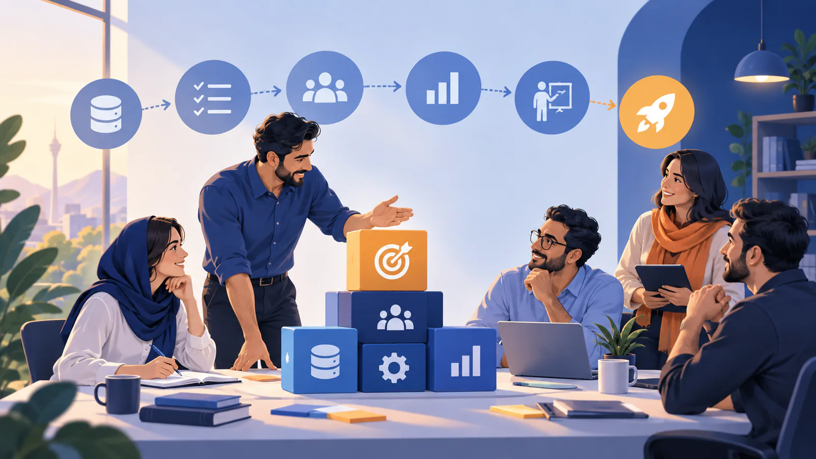 نمای کلی راه اندازی CRM تیم فروش