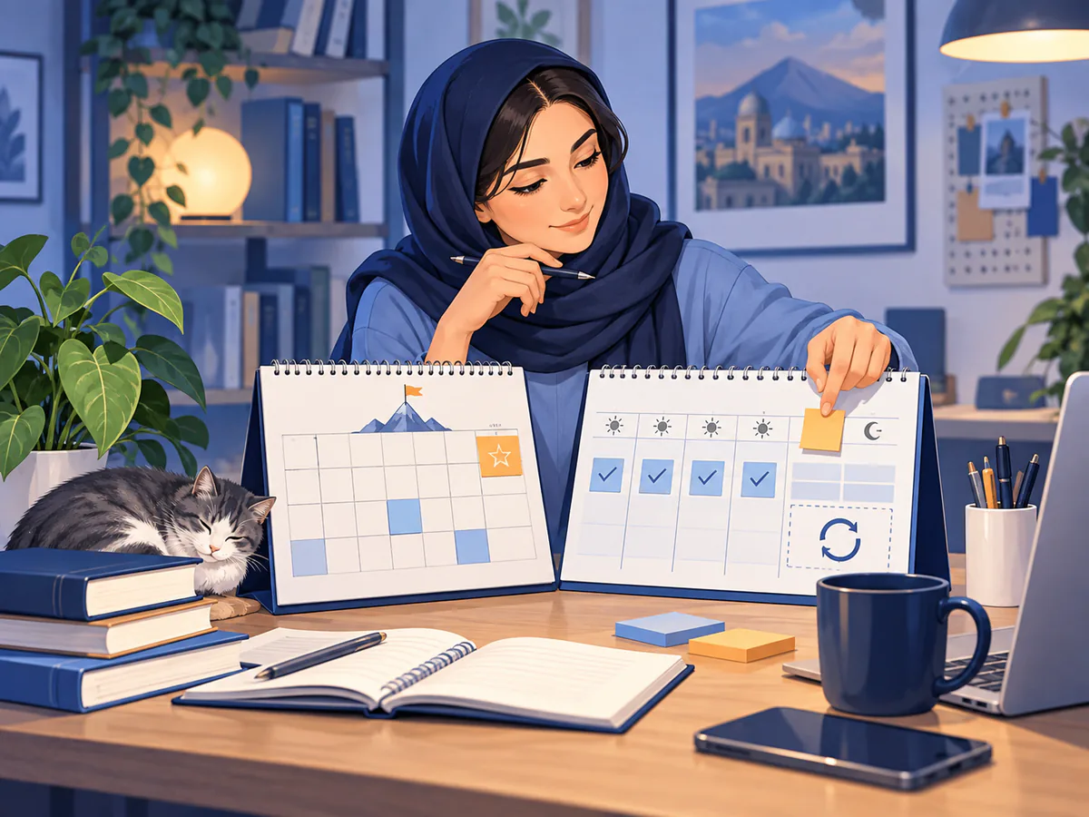 مفهوم ها و اجزای اصلی جدول برنامه ریزی هفتگی و ماهانه مفهوم ها و اجزای اصلی جدول برنامه ریزی هفتگی و ماهانه